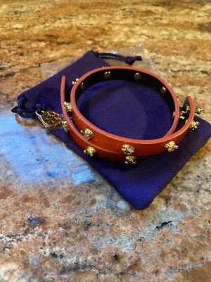 Золотой браслет с запахом оранжевой лисы Tory Burch - Изображение 1 из 4