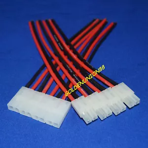 4pair TAMIYA CONNECTORS Male & Female 2pin 150mm Battery wire 14AWG adaptors RC - Picture 1 of 4