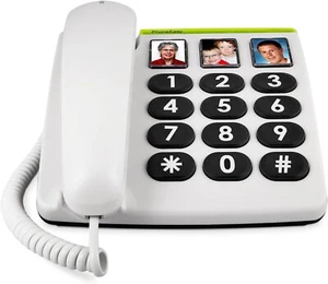 Doro Phoneeasy 331Ph Big Button Corded Telephone for Seniors (White) - Picture 1 of 5