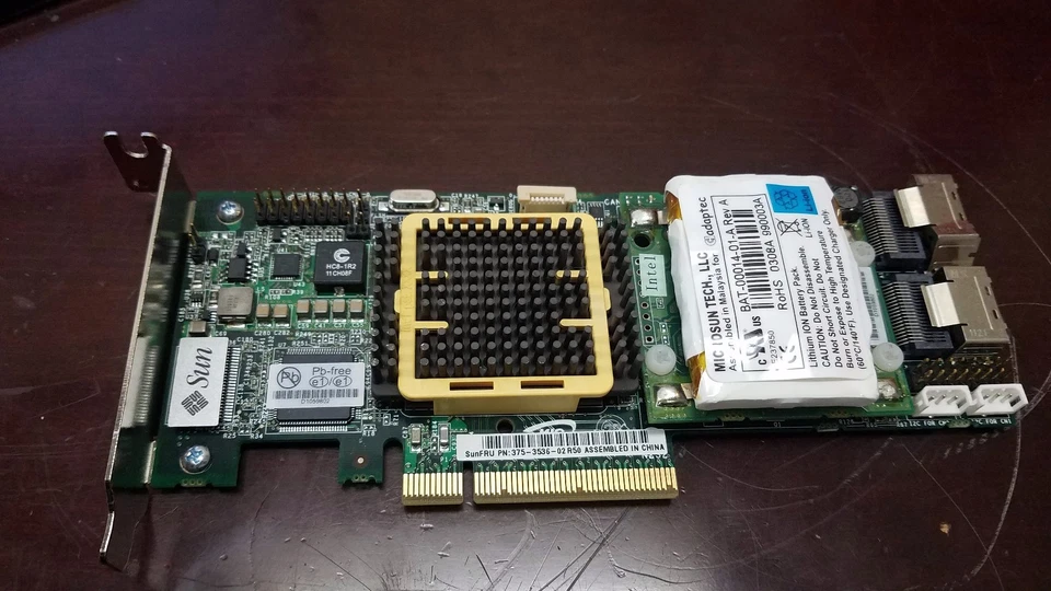 Sun 375-3536 R50 StorageTek 8-Port SAS PCI-E Server Raid Controller Card - Image 1 of 1