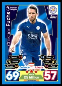 Match Attax 17-18 Christian Fuchs Leicester City Nr. 147 - Bild 1 von 2