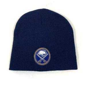 GORRO DE SABLES DE BÚFALO azul marino invierno tejido gorra calavera ADULTO OSFM hombre/mujer NUEVO - Imagen 1 de 3