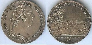Jeton royal - Louis XV 1725 chambre aux deniers argent / silver 6 gr d=29mm - Picture 1 of 1