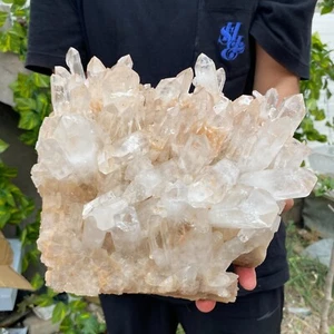 14.1lb Natural Clear white quartz crystal cluster specimen healing - Picture 1 of 6