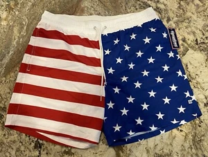 American Flag Stretch Swim Trunks - Picture 1 of 5