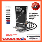 Goodridge Węże ze stali nierdzewnej VBlack do Lancer Evolution 10 07-16 SMT0710-4C-VB