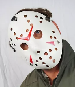 Jason Halloween Mask Voorhees Hockey Horror Killer Mens Adult Mask - Picture 1 of 8
