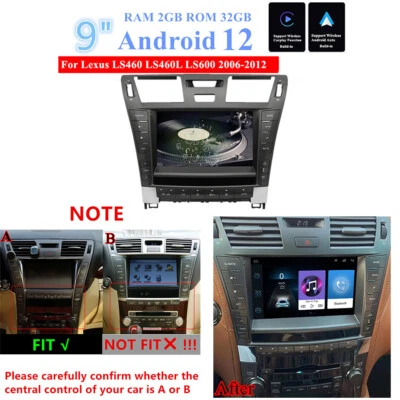 9" Andriod Head Unit Stereo Radio GPS For Lexus LS460 2006-2012 Built-in Carplay - Image 1 of 4