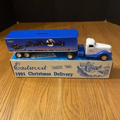 ERTL Eastwood 1991 Christmas Delivery Tractor Trailer Limited Bank NIB - Image 1 of 4