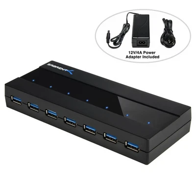 SABRENT HB-RU37 7-PORT USB 3.0 HUB WITH USB TYPE B INPUT - Image 1 of 4