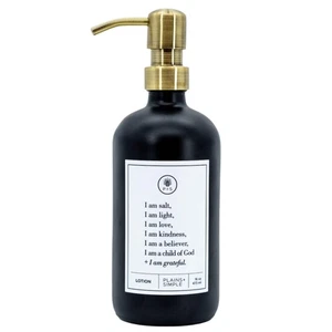 SALE | I Am Grateful schwarzer Glasspender | 16 Unzen | schlicht + einfach - Bild 1 von 7