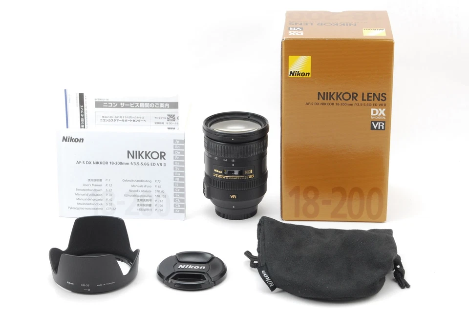 [Near MINT] Nikon AF-S DX NIKKOR 18-200mm f/3.5-5.6G ED VR II Lens From JAPAN - Image 1 of 4
