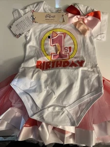 Dress Size 12 Momths First Birthday tutu dress 3 piece set outfit - Picture 1 of 2