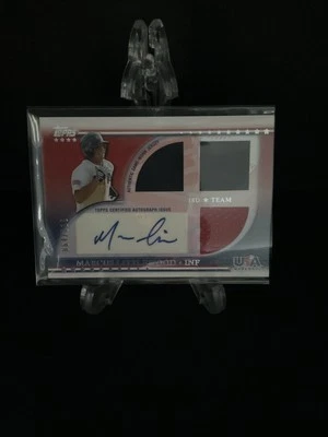 2010 Topps USA Baseball Team Auto Relics /219 Marcus Littlewood #USAAR-ML Auto - Image 1 of 2