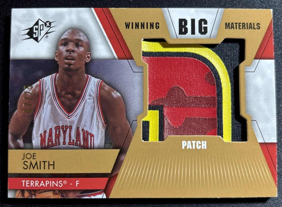 2014-15 SPx Winning Big Materials Joe Smith #WM-JS PARCHE DORADO/25 MARYLAND Foto 1 de 3