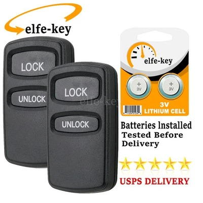 2 Repuestos para Mitsubishi Eclipse Montero Sport Mando a distancia sin llave Llavero Coche 2B Foto 1 de 4