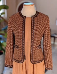 St. John Collection by Marie grauer Strick Blazer Pullover Gr. 4 Herbstfarben - Bild 1 von 8