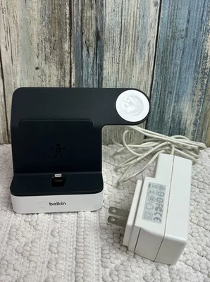 Belkin Power House Charging Dock Station iPhone & Apple Watch White Organizer - Image 1 of 4