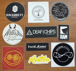 Konvolut 10 verschiedene Sticker Aufkleber Skateboard Longboard Skater Board - Picture 1 of 1