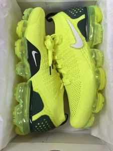 Size 9.5 NIKE AIR VAPORMAX FLYKNIT 2 Volt/White-Black - Picture 1 of 6