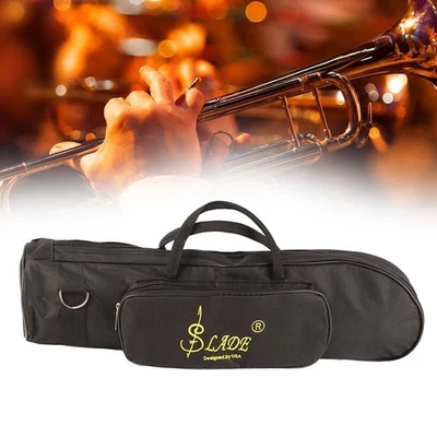Estuche Bolsa Trompeta Impermeable Duradero Negro Tela Oxford Instrumento Musical Foto 1 de 4