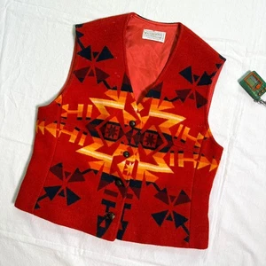 Vintage Pendleton Aztec Wool Vest - S - Picture 1 of 7