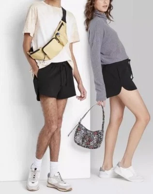 Women’s Wild Fable Dolphin Hem Super Soft French Terry Shorts Black S - Image 1 of 4