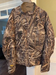 Cabelas 2XL XXLCamo gefütterte Jacke Thinsulate Wasservögel braun Realtree wendbar - Bild 1 von 14