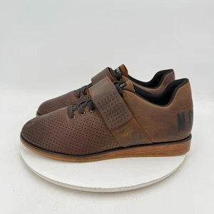 Nobull Lifter Herren Größe 12,5 Braun Leder Gewichtheben Riemen Schnürschuhe - Bild 1 von 11
