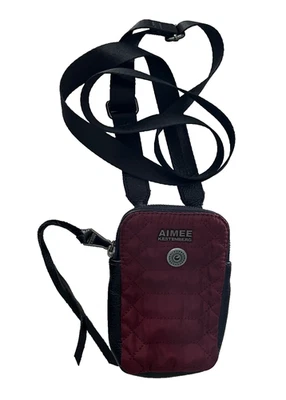 AIMEE KESTENBERG BOLSA DE OMBRO ACOLCHOADA BORGONHA PRETA MINI TIRACOLO - Imagem 1 de 3