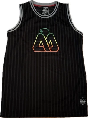 Matix Tank Top Men S Black Pinstripe All-Scars Rasta Skate Basketball Jersey Y2K - Image 1 of 4