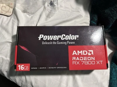 Tarjeta de gráficos PowerColor AMD Radeon RX 7800 XT 16 GB GDDR6 GPU para juegos ventilador doble Foto 1 de 4