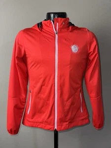 Women’s Nike Golf Pebble Beach Golf Links 1919 Red Windbreaker Rain Jacket XS - Picture 1 of 8