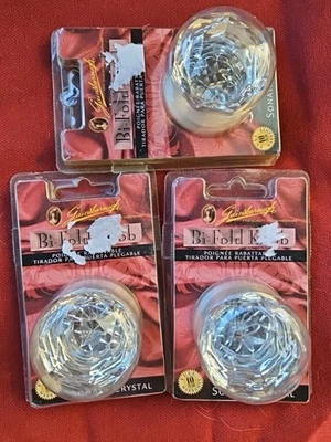 3 NEW VTG Gainsborough Bi Fold Knob Sonata Crystal - Image 1 of 4