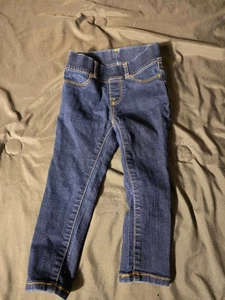 Gap Girls Denim Jeans Jeggings Stretch Size 2T Dark Wash Stretch Free Ship - Picture 1 of 1
