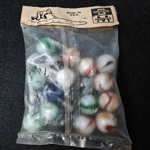 Vintage Gropper Marble Bag Jobber With Cairo / Heaton Marbles In It Awesome - Picture 1 of 8