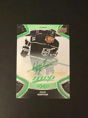 Anze Kopitar Green Auto Script Parallel #11 - 2021-22 Upper Deck MVP - Image 1 of 2