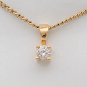 Timeless 18ct Yellow Gold & Diamond Pendant - Picture 1 of 4