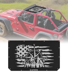 Sunshade Mesh Top Roof Sun Shade Cover for Jeep Wrangler JL/Gladiator JT 2018-24 - Picture 1 of 9