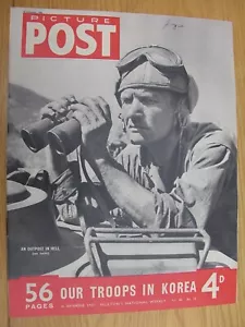 1950 PICTURE POST Sept 16 Korean War, Yehudi & Gerhard Menuhin, Violetta Elvin - Picture 1 of 10