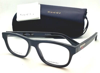 Классические прямоугольные очки для чтения GUCCI GG0768O 001 54-16 в черной оправе - Изображение 1 из 4