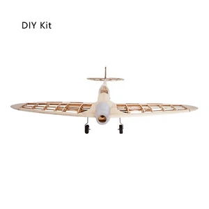 WWII British Spitfire Fighter Balsa Wood Aircraft KIT RC Model Skin UnassembleQ9 - Picture 1 of 12