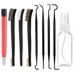 9Pcs Cleaning Tool Kit Metal Detecting Finds Artefact Fossil Cleaning Pens Brush