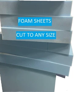 FOAM SHEETS CUT TO SIZE HIGH DENSITY UPHOLSTERY SOFA SEATING & CHAIR CUSHIONS - Picture 1 of 1