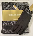 Michael Kors 3-piece Set￼ Scarf, Hat & Gloves Mk Logo Gray