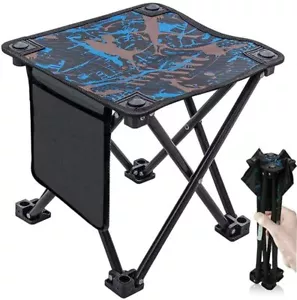 ASIENTO DE SILLA DE TABURETE PLEGABLE PORTÁTIL + BOLSA DE TRANSPORTE BARBACOA DE PESCA DE PICNIC AL AIRE LIBRE - Imagen 1 de 9