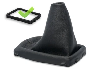 PARA VOLVO XC60 S60 II V60 V60 FUNDA PALANCA DE CAMBIOS CUERO NEGRO + MARCO - Imagen 1 de 5