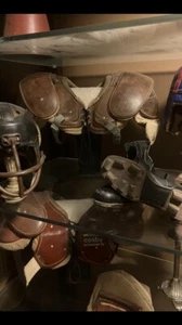 Antique Football 1930’s King O’Shea Leather Shoulder Pads, Upper Arm Pad Design - Picture 1 of 13