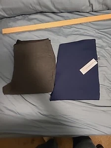 2 NWT Liz Claiborne Straight Leg 4-Way Stretch Size XXL Color Black/ Grey  - Picture 1 of 10