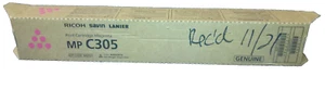 Original Ricoh 842121 ( 841592 ) Patrone MAGENTA MP C305 versiegelt, Beschriftung auf Box - Bild 1 von 2